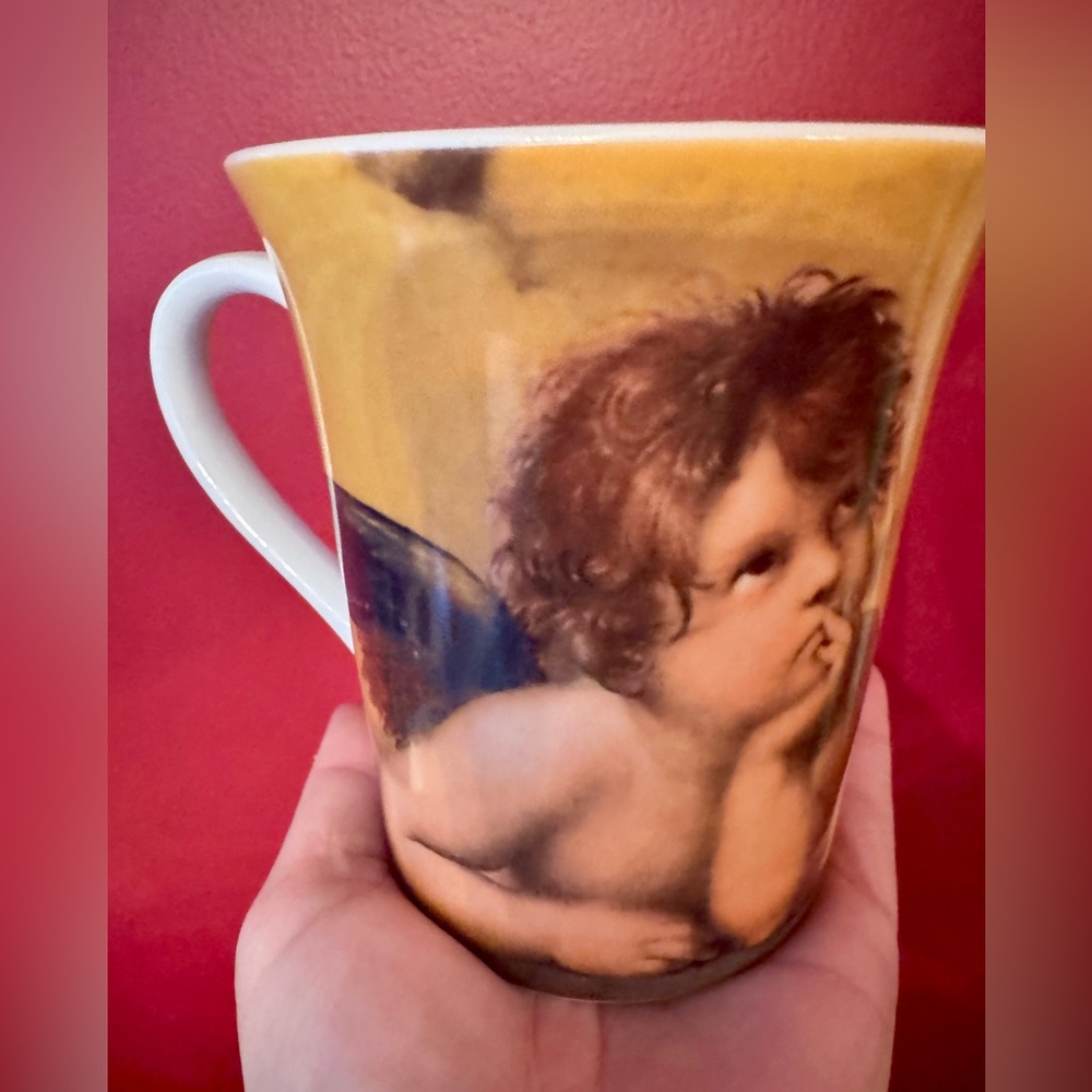 NWOT, Angel da la Madonna Sistina mug/tea cup from Barnes & Noble
